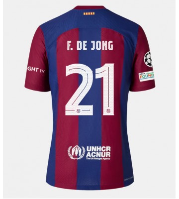 Barcelona Frenkie de Jong #21 Primera Equipación 2023-24 Manga Corta